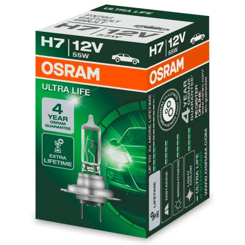 OSRAM Ultra Life H7 55W 3200K (картон) 1 шт