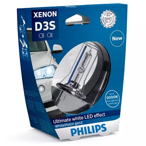 PHILIPS WhiteVision gen2 D3S 35W 5000K 1 шт, Колірна температура: 5000, Тип лампи: D3S