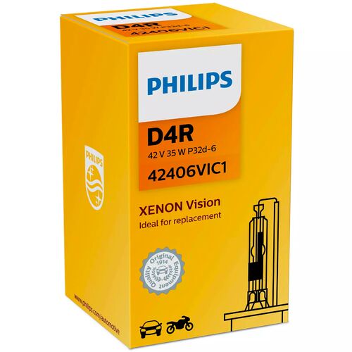PHILIPS Xenon Vision D4R 35W 4300K (картон) 1 шт, Колірна температура: 4300, Тип лампи: D4R