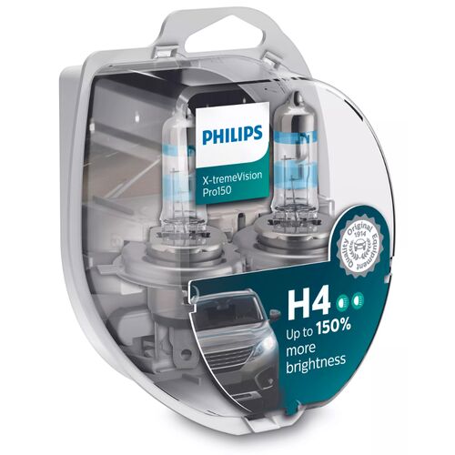 PHILIPS X-tremeVision Pro150 +150% H4 60/55W 3600K комплект 2 шт
