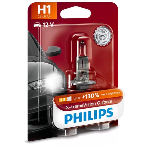 PHILIPS X-tremeVision G-force +130% H1 55W 3500K 1 шт
