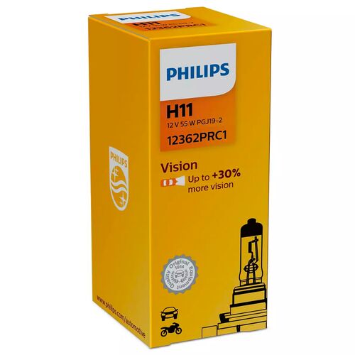 PHILIPS Vision +30% H11 55W 3200K картон 1 шт