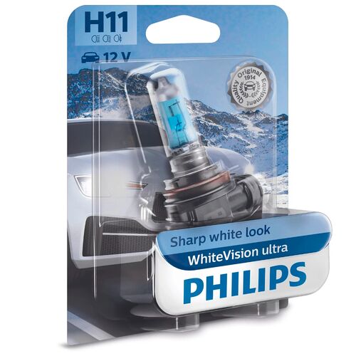 PHILIPS WhiteVision ultra +60% H11 55W 4000K 1 шт