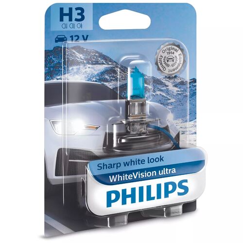 PHILIPS WhiteVision ultra +60% H3 55W 3900K 1 шт