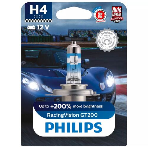 PHILIPS RacingVision GT200 +200% H4 60/55W 3600K 1 шт, зображення 4