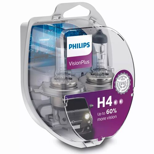 PHILIPS VisionPlus +60% H4 60/55W 3200K комплект 2 шт