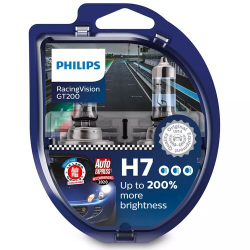 PHILIPS RacingVision GT200 +200% H7 55W 3500K комплект 2 шт, зображення 4