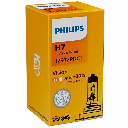 PHILIPS Vision +30% H7 55W 3200K (картон) 1 шт