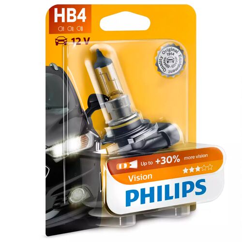 PHILIPS Vision +30% HB4 55W 3200K (блистер) 1 шт
