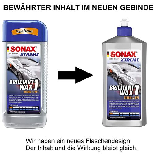 SONAX XTREME Brilliant Wax 1 Hybrid NPT фінішний поліроль з воском 500 мл, Кількість: 500 мл, зображення 9