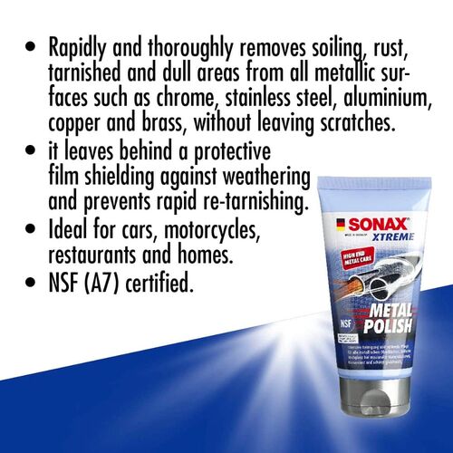 SONAX XTREME Metal Polish поліроль для металів 150 мл, зображення 5