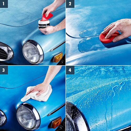 SONAX PREMIUM CLASS Carnauba Care твердый воск карнауба в премиум наборе 200 мл , изображение 4