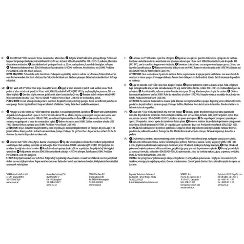 SONAX PROFILINE Cut +Finish 05-05 однокрокова полірувальна паста 1 л, Кількість: 1 л, зображення 4