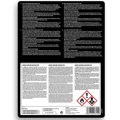 SONAX PROFILINE 06-03 CC Evo Ceramic Coating керамічне захисне покриття для автомобіля у наборі, зображення 14