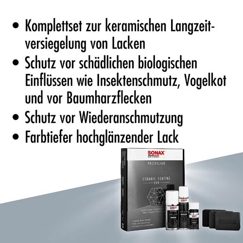 SONAX PROFILINE 06-03 CC Evo Ceramic Coating керамічне захисне покриття для автомобіля у наборі, зображення 15