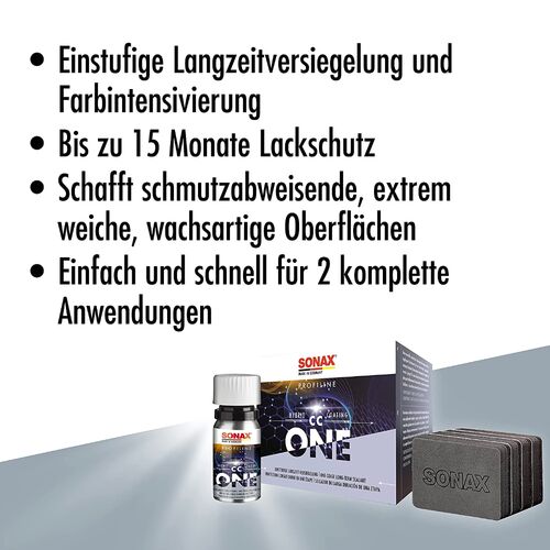 SONAX PROFILINE CC One Hybrid Coating однокрокове керамічне захисне покриття для автомобіля 50 мл, зображення 11