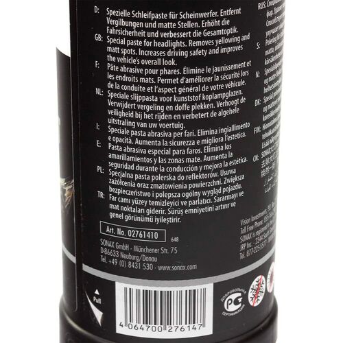 SONAX PROFILINE Headlight Polish поліроль для фар 250 мл, зображення 4
