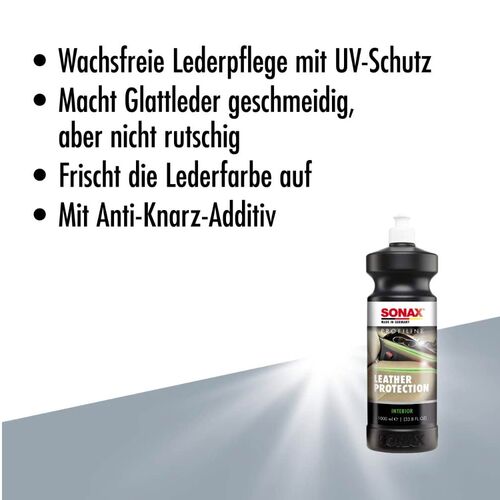 SONAX PROFILINE Leather Care (Protection) засіб захисту шкіряного салону автомобіля 1 л, зображення 7