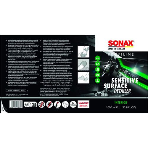 SONAX PROFILINE Sensitive Surface Detailer (Plastic Cleaner) м'який (делікатний) очищувач пластику 1 л, зображення 2