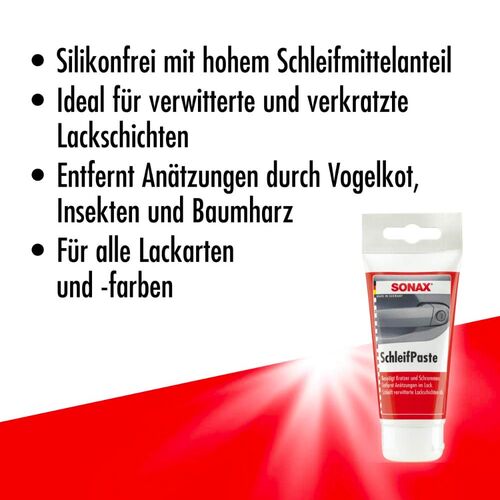 SONAX SchleifPaste універсальний антиподряпин для ручного використання 75 мл, зображення 7