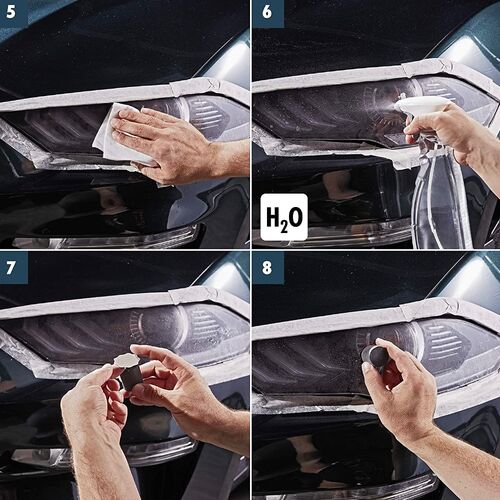 SONAX Headlight Restoration Kit набір для реставрації та захисту пластикових фар 89 мл, зображення 4