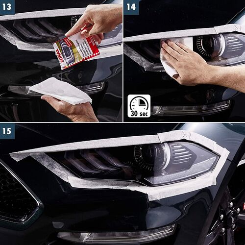 SONAX Headlight Restoration Kit набір для реставрації та захисту пластикових фар 89 мл, зображення 6