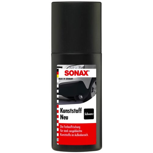 SONAX Knuststoff Neu (Plastic New Black) чорнильник пластику з аплікатором 100 мл, зображення 2