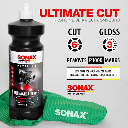 SONAX PROFILINE Ultimate Cut 6+/3 абразивна полірувальна паста для кузова 250 мл, зображення 8