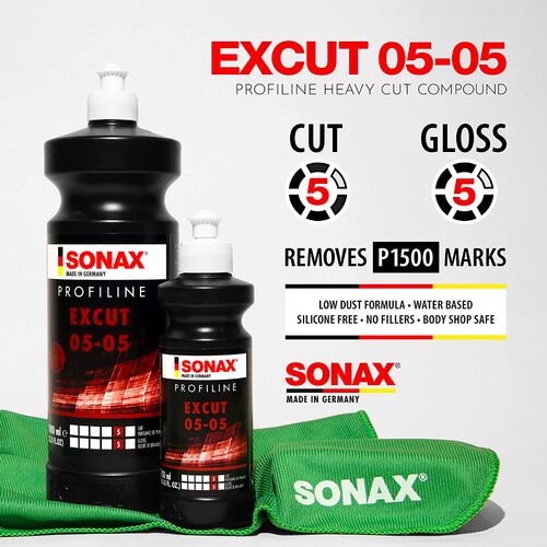 SONAX PROFILINE EXCUT 05-05 абразивна полірувальна паста для кузова 250 мл, Кількість: 250 мл, зображення 4