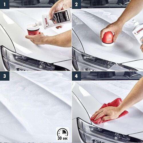 SONAX Polish +Wax Color білий поліроль тефлон з воском 250 мл, Колір: Білий, Кількість: 250 мл, зображення 3