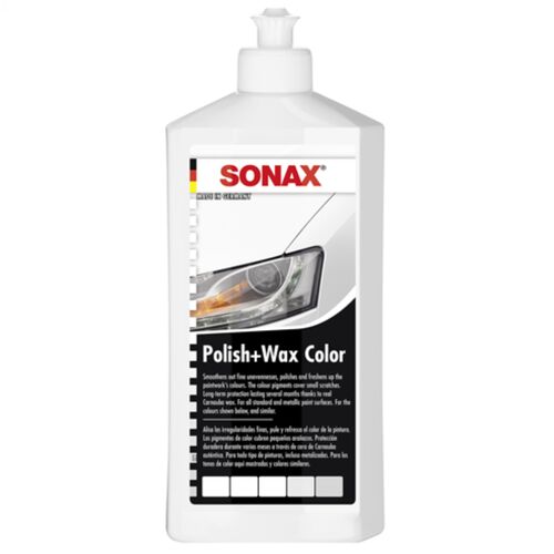 SONAX Polish +Wax Color білий поліроль тефлон з воском 250 мл, Колір: Білий, Кількість: 250 мл