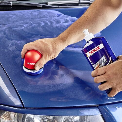 SONAX Polish +Wax Color синий полироль тефлон с воском 250 мл, Цвет: Синий, Количество: 250 мл , изображение 2