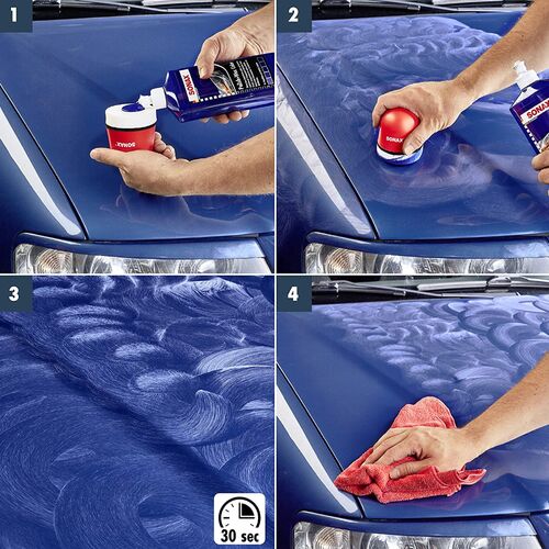 SONAX Polish +Wax Color синий полироль тефлон с воском 500 мл, Цвет: Синий, Количество: 500 мл , изображение 4