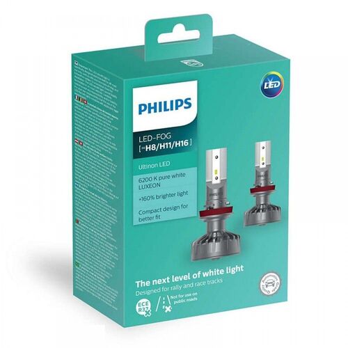 Лампи світлодіодні PHILIPS LED H11 Ultinon Pro5000 + 160% 12/24V 15W, зображення 2