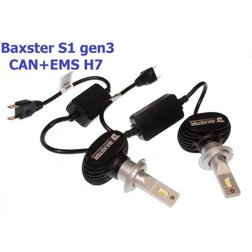Baxster S1 gen3 H7 CAN+EMS 25W 6000K комплект 2 шт
