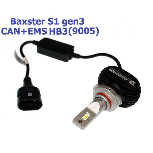 Baxster S1 gen3 HB3 (9005) CAN+EMS 25W 5000K комплект 2 шт, зображення 5