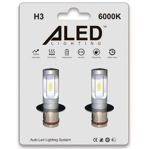 Лампы светодиодные ALed H3 6000K 12W H3A01 (2шт), зображення 2