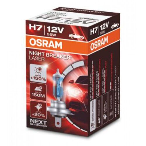 Лампа галогенна OSRAM 64210NB H7 Night Breaker LASER NB +200% 55W 12V PX26d HardDuopet, зображення 3