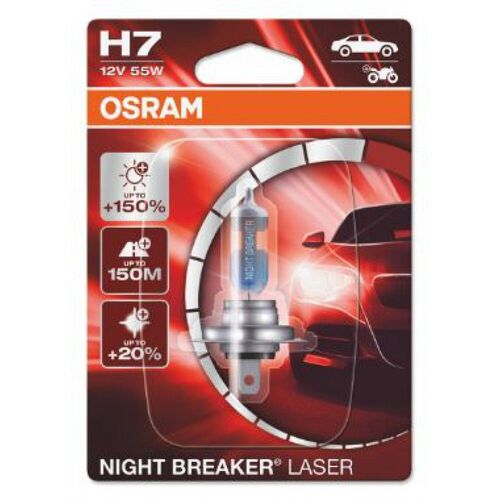 Лампа галогенна OSRAM 64210NB H7 Night Breaker LASER NB +200% 55W 12V PX26d HardDuopet, зображення 6