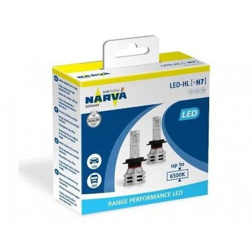 Світлодіодні лампи Narva 18033 H7 12/24v 6500K X2 24W RPL Range Performance (2 шт.), зображення 2