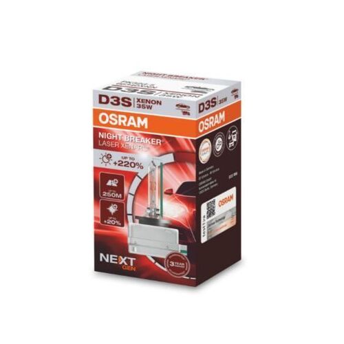 Лампа ксенонова Osram D3S 66340XNN Night Breaker Laser +200 1 шт картон, зображення 2