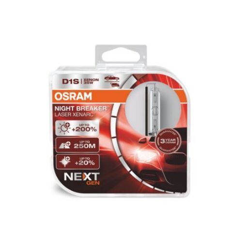 Лампа ксенонова Osram D1S OSRAM 66140XNN-HCB Night Breaker Laser NG +200% (2 шт. у блістері), зображення 2