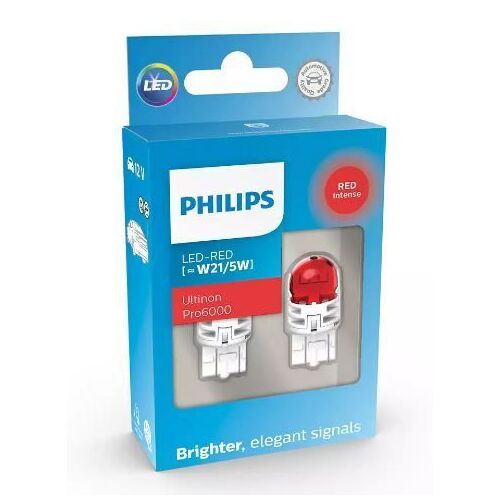 Philips Ultinon Pro6000 W21/5W 11066RU60X2 LED Red