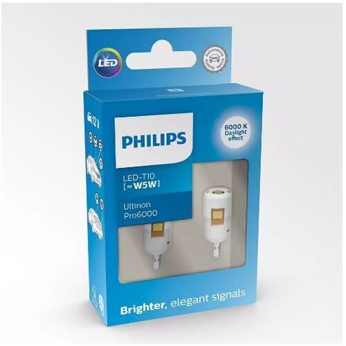 Philips Ultinon Pro6000 SI T10 W5W 11961CU60X2 white 6000K