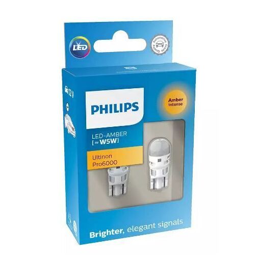 Philips Ultinon Pro6000 W5W T10 11961AU60X2 LED White