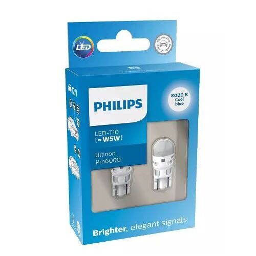 Philips Ultinon Pro6000 SI W5W T10 11961XU60X2 LED Blue 8000K