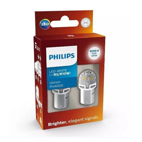 Philips Ultinon Pro6000 R5W/R10W LED 24805CU60X2 BA15s white
