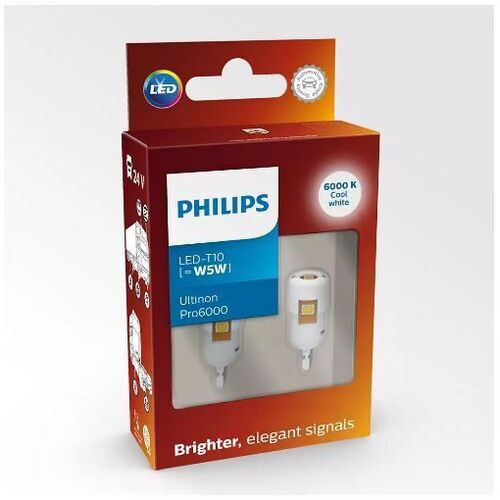 Philips Ultinon Pro6000 W5W W2,1x9,5d 24961CU60X2 LED white 24W