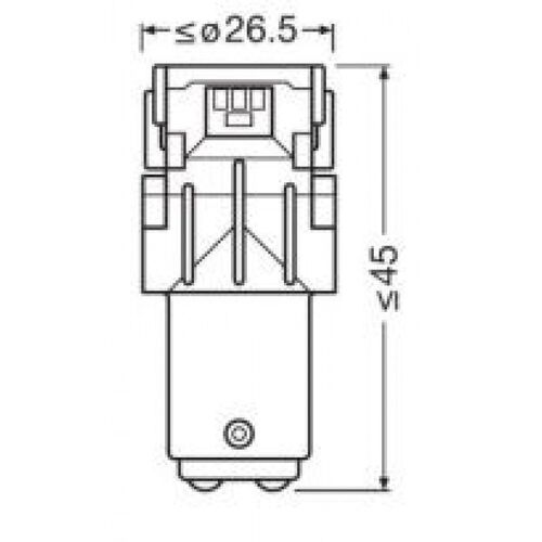 OSRAM LEDriving SL 7528DRP-02b P21/5W 12V BAY15d Red, зображення 5