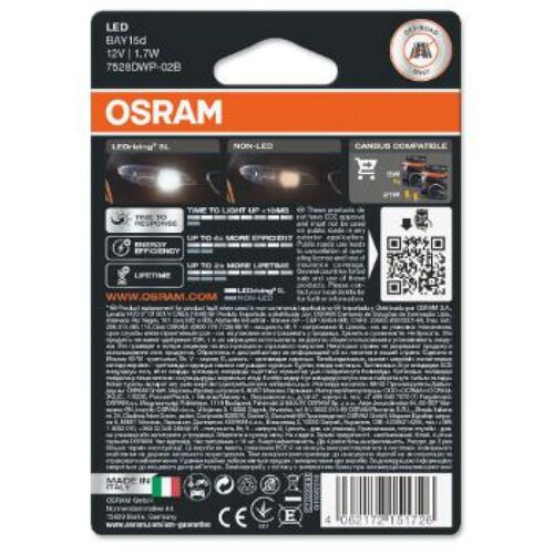 OSRAM LEDriving SL P21/5W 7528DWP-02b BAY15d White 6000K, зображення 4